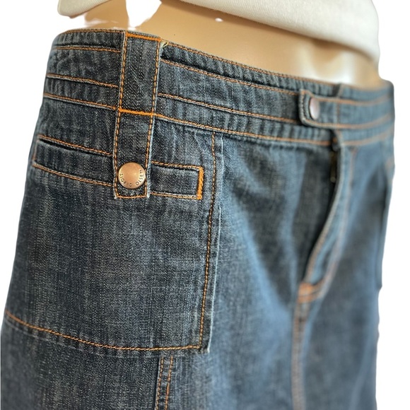 Sigurd Olsen blue denim midi boho skirt size 8P - Picture 10 of 15